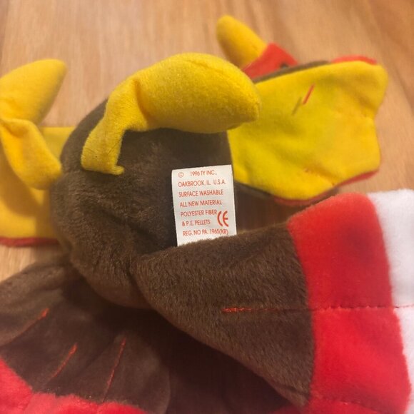 GOBBLES THE TURKEY TY BEANIE BABY 1996 RARE MINT CONDITION TAG ATTACHED - Picture 2 of 4